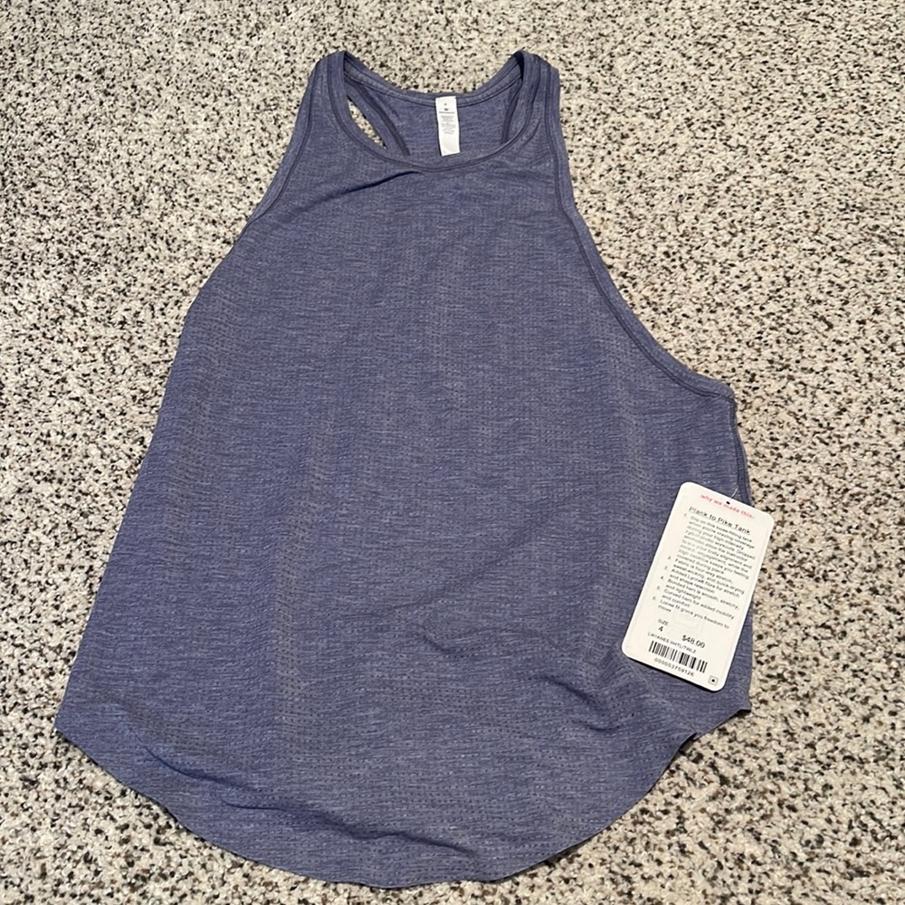 New, with tags, Lululemon “Plank to Pike” Tank